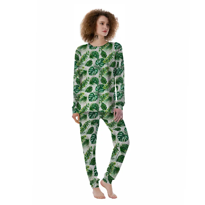 Tropical Palm Hawaiian Print Pattern Women's Pajamas Classic pajama sets