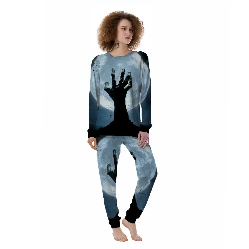 Zombie Hands Scary Print Women's Pajamas Family matching pajama sets