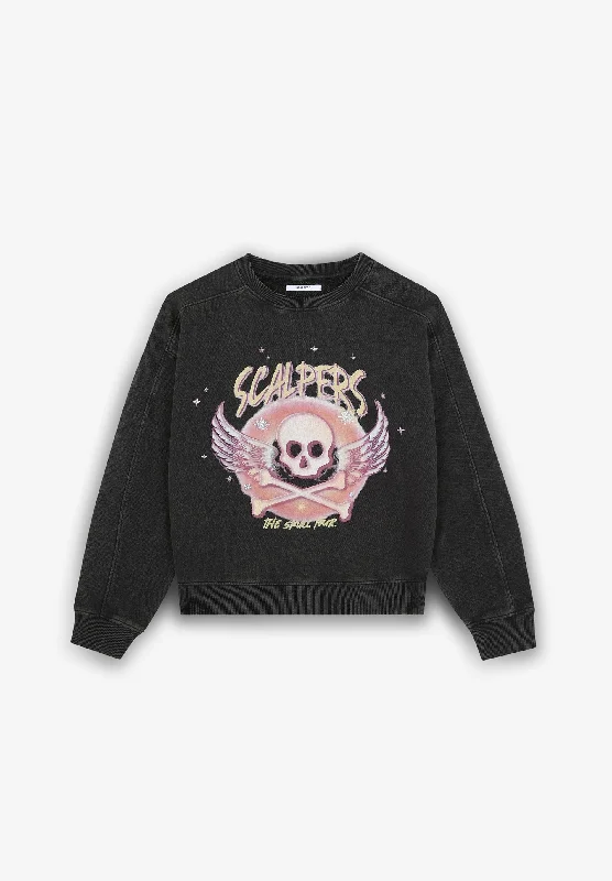 SPRAY SKULL SWEATER Outdoor sweaters