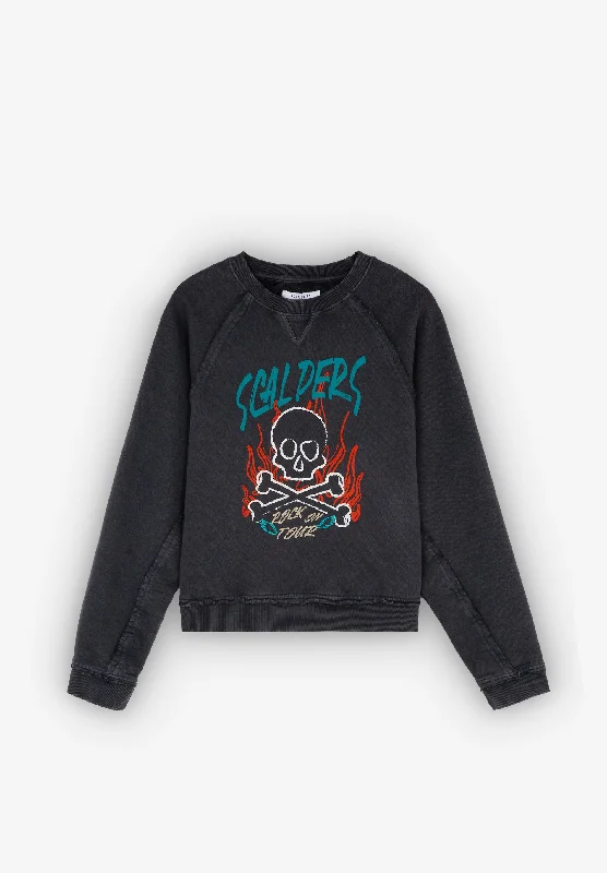 FLAME SKULL SWEATER Vintage sweaters