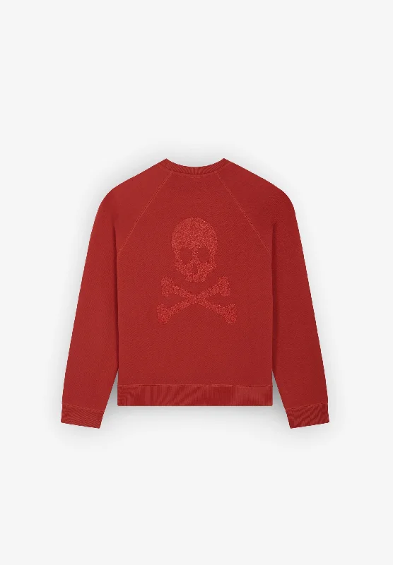 SWEATSHIRT WITH GLITTER SKULL ON THE BACK Acrylic sweaters