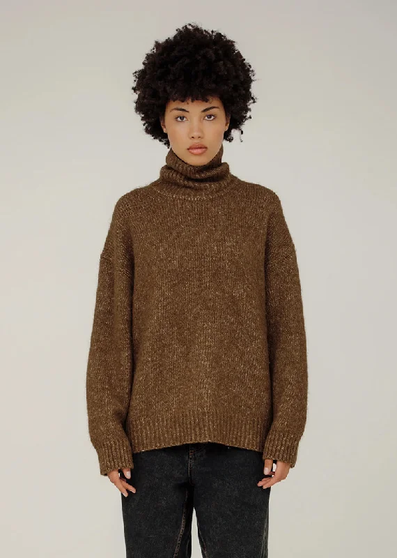 Bare Knitwear Demi Uma Rollneck in Sap Cozy knit sweaters for winter