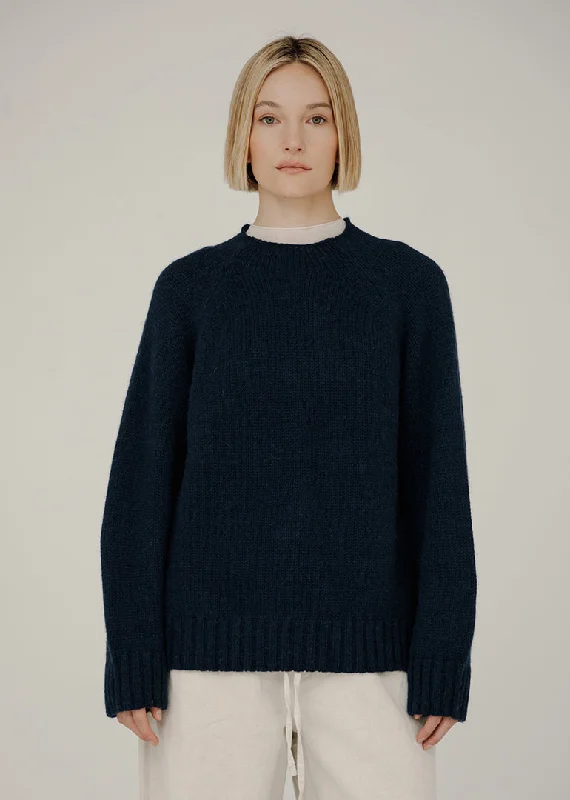 Bare Knitwear Gia Sweater in Navy Lightweight sweaters