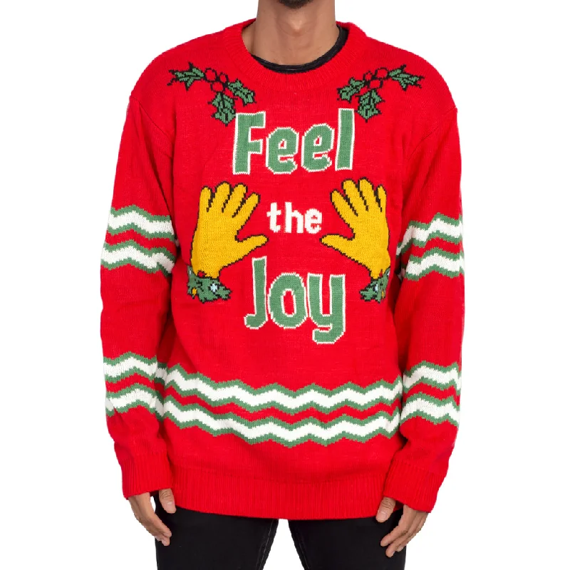 Feel The Joy Groping Hands Tacky Ugly Christmas Sweater Christmas sweaters