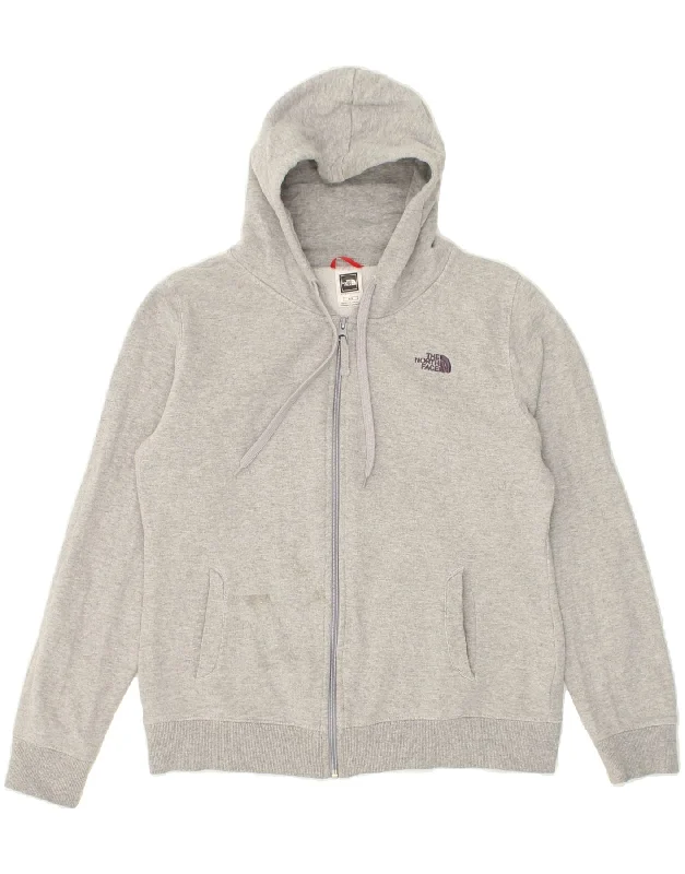 THE NORTH FACE Womens Zip Hoodie Sweater UK 14 Medium Grey Cotton Weekend sweaters