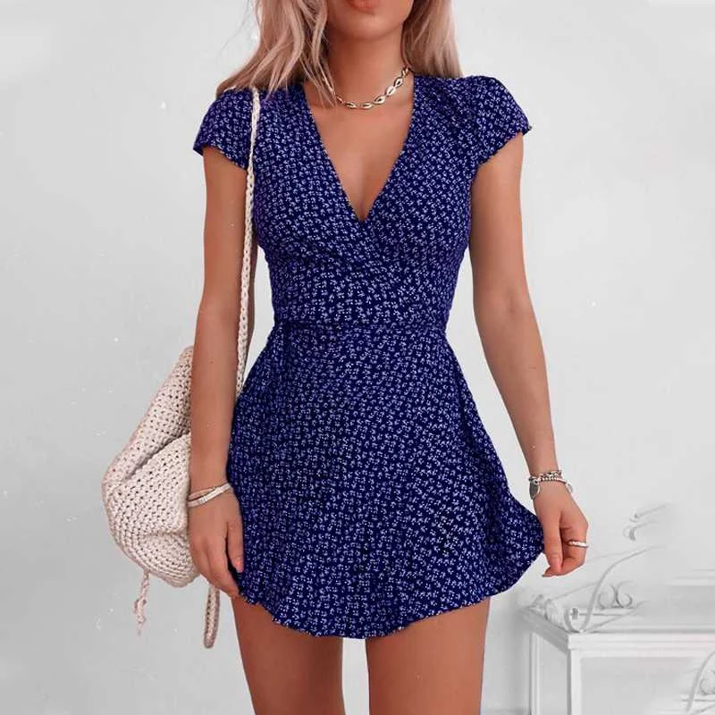 Fashion Dot Print Dress Club mini dresses