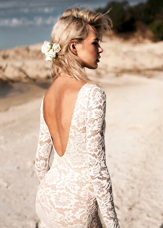 Fleur Dress Illusion Lace Gown