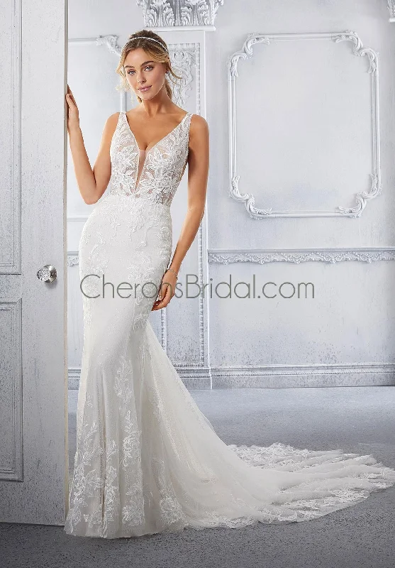 Morilee - 2374 - Celine - Cheron's Bridal, Wedding Gown Boho Chic Gown