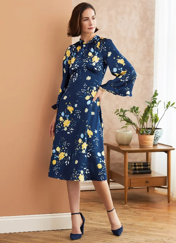 Butterick Dress B6705 Cute floral print midi dresses