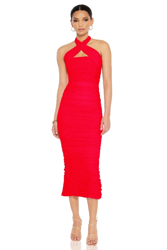 Nookie Monroe Midi Dress - Flame Best midi dresses for petites