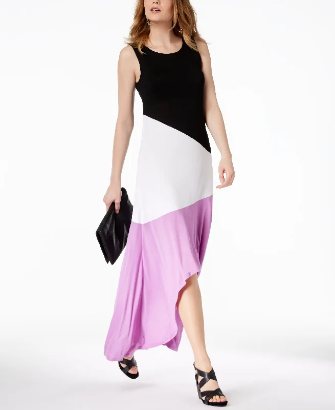 Colorblocked High Low Maxi Dress Shein maxi dresses