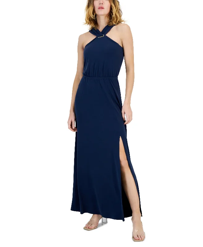 Women's Sleeveless Halter-Neck Maxi Dress Strapless maxi dresses