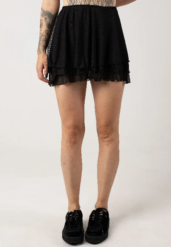 Noisy May - Via Layered Tie Mini Black - Skirt Mini Skirt Dress