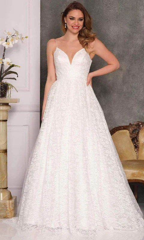 Dave & Johnny Bridal A10490 - Sleeveless Empire Bridal Gown Trendy party dresses under $50