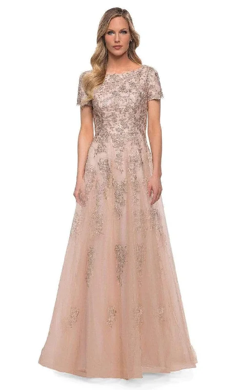 La Femme - 29290 Floral Embroidered Tulle Mother of the Bride A-line Gown Chic party dresses