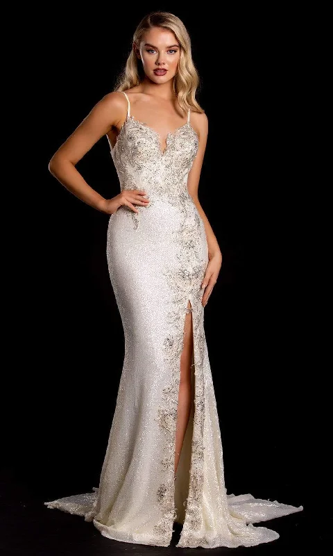 Portia and Scarlett - PS21237 Beaded Backless Junior Prom Gown Y2K party dresses