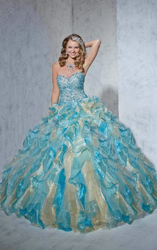 Tiffany Designs - 56251 Bedazzled Sweetheart Organza Ruffled Ballgown Stretchy party dresses