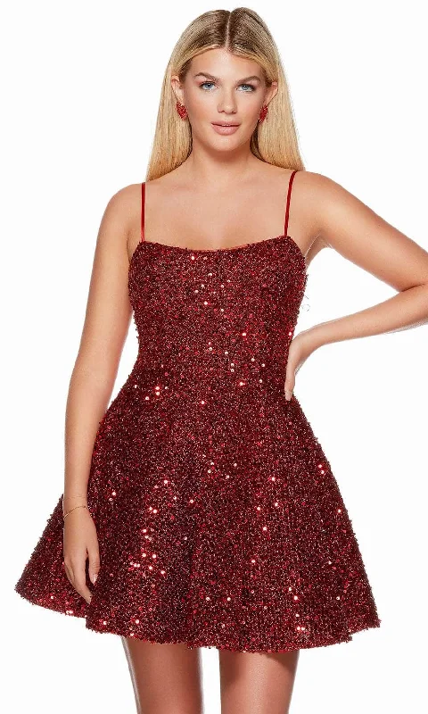 Alyce Paris 3116 - Sweetheart A-Line Homecoming Dress Metallic unclassified dresses