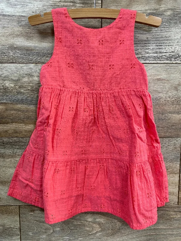 Cat & Jack Eyelet Dress Pink sz 3T Chiffon unclassified dresses