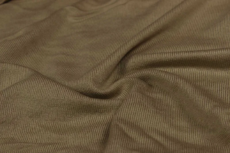 Light Brown Plain Jersey Knit Wool Fabric Fall unclassified dresses