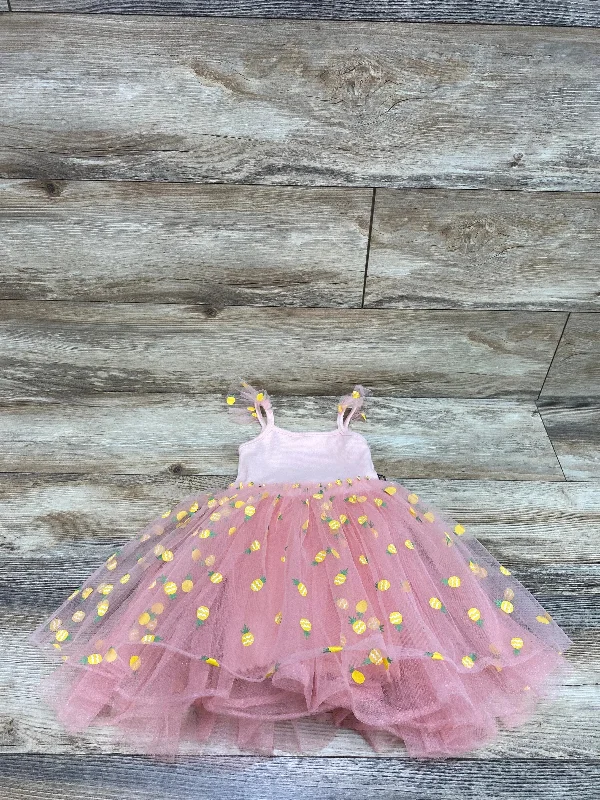 Petite Hailey Sleeveless Pineapple Frill Tutu Dress Pink sz 3T Long unclassified dresses