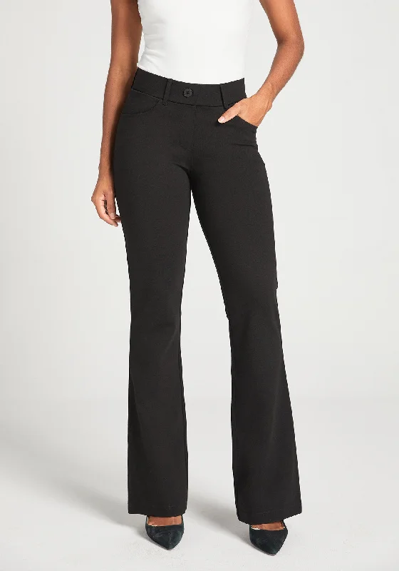 7-Pocket Dress Pant Yoga Pant | Bootcut (Black) Stretchy unclassified dresses