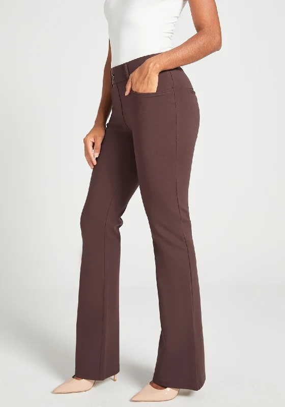 7-Pocket Dress Pant Yoga Pant | Bootcut (Cherrywood) Soft fabric unclassified dresses