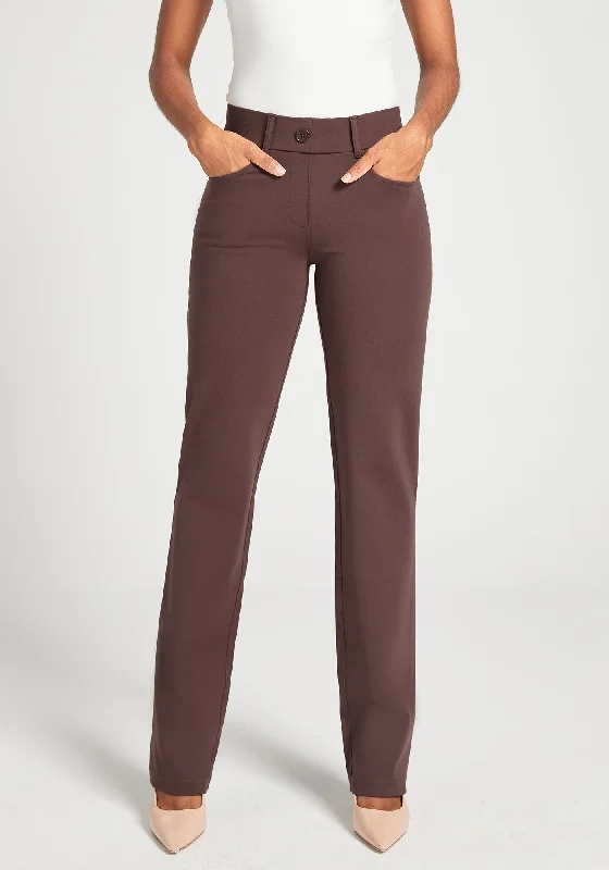 7-Pocket Dress Pant Yoga Pant | Straight (Cherrywood) Club unclassified dresses