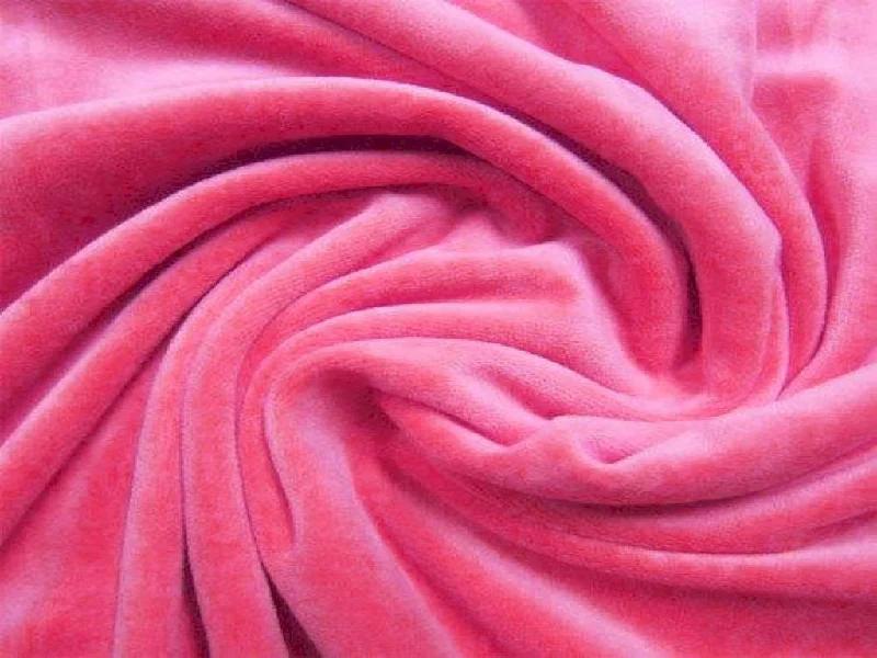 Baby Pink Plain Viscose Micro Velvet Fabric Printed unclassified dresses