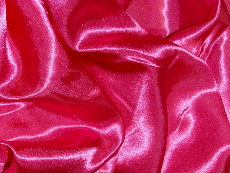 Cerise Pink Silky Plain Japan Satin Fabric Backless unclassified dresses