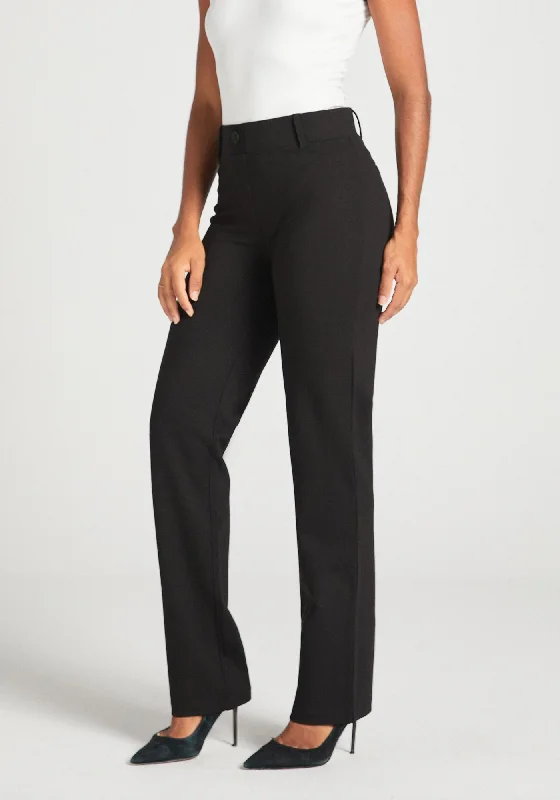 Classic Dress Pant Yoga Pant | Straight (Black) Party unclassified dresses