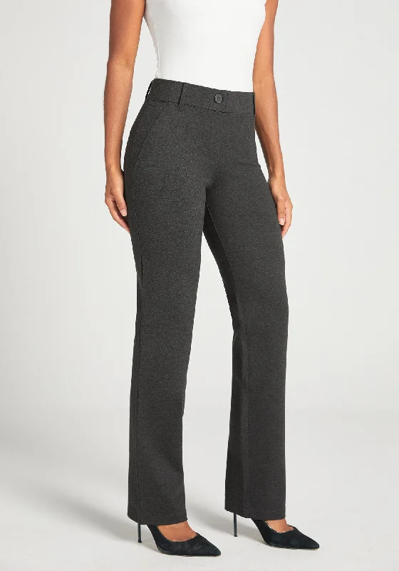 Classic Dress Pant Yoga Pant | Straight (Charcoal) Denim unclassified dresses