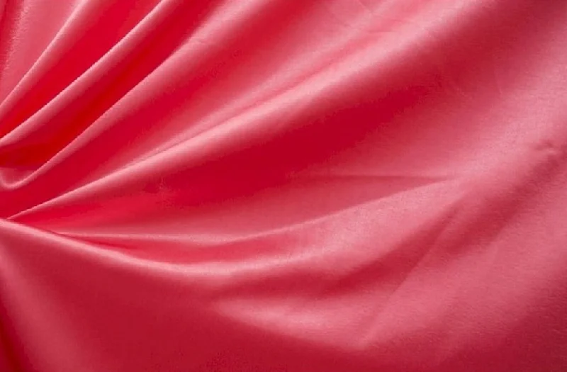 Coral Pink Plain Crepe Satin Fabric Wrap unclassified dresses