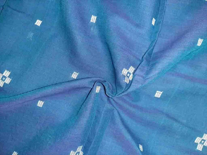 Blue Motifs Embroidered Jamdani Handloom Cotton Fabric Fall unclassified dresses