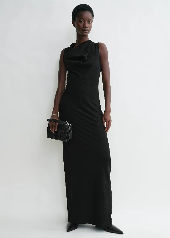 Cowl-neck dress black Bodycon unclassified dresses