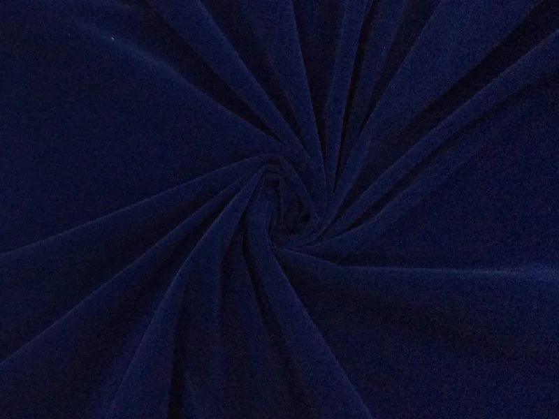 Deep Blue Plain Ribbed Velvet Fabric Elegant evening unclassified dresses