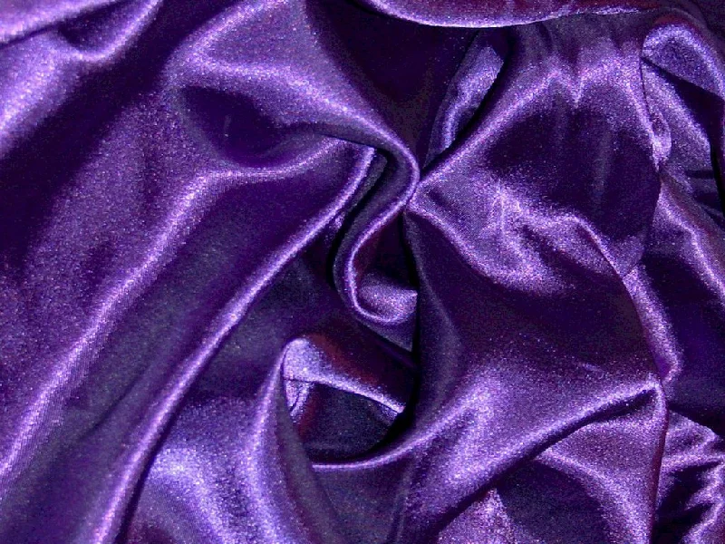 Deep Purple Silky Plain Japan Satin Fabric Off-shoulder unclassified dresses