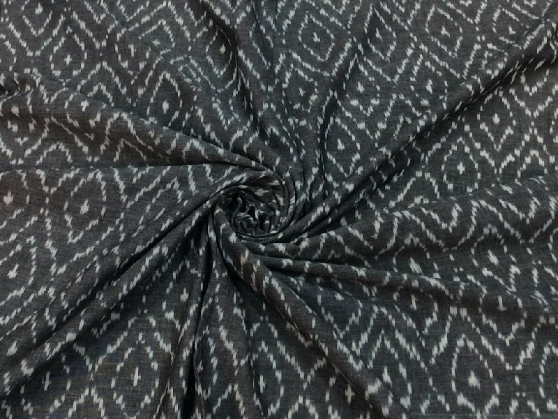 Dull Black Designer Cotton Ikat Fabric Backless unclassified dresses