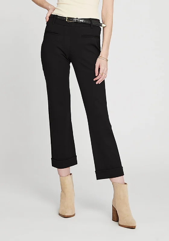 Easy Crop Trouser | Straight (Black) Velvet unclassified dresses