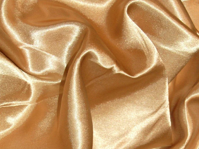 Golden Silky Plain Japan Satin Fabric Travel unclassified dresses