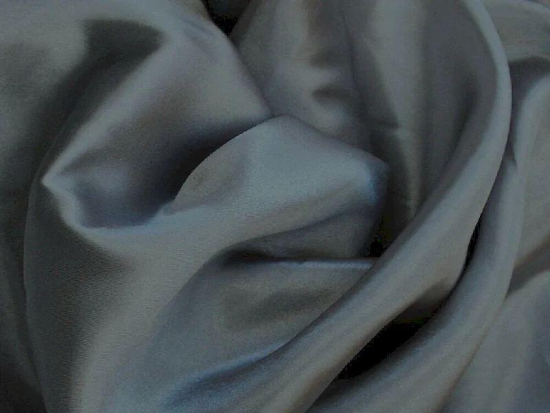 Gunmetal Gray Silky Plain Japan Satin Fabric Engagement unclassified dresses