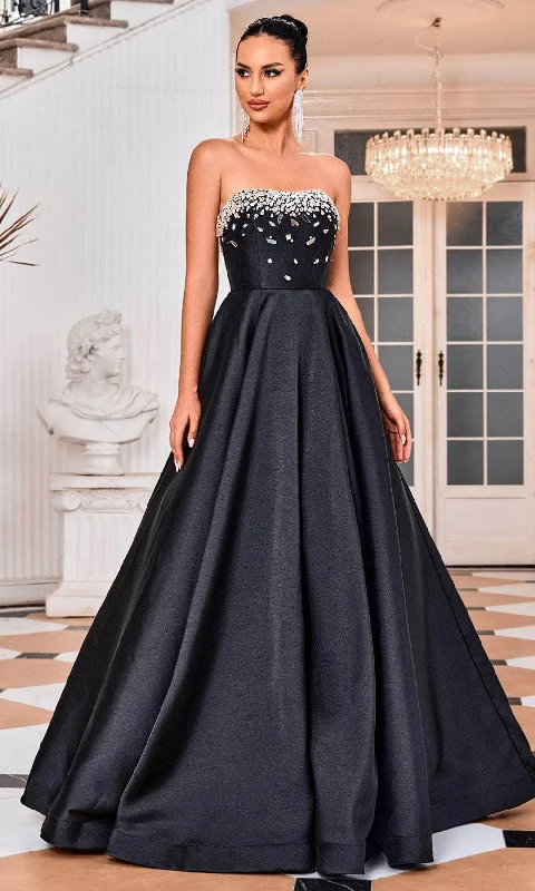 J'Adore Dresses J24009 - Bejeweled Straight-Across Prom Dress Vintage unclassified dresses