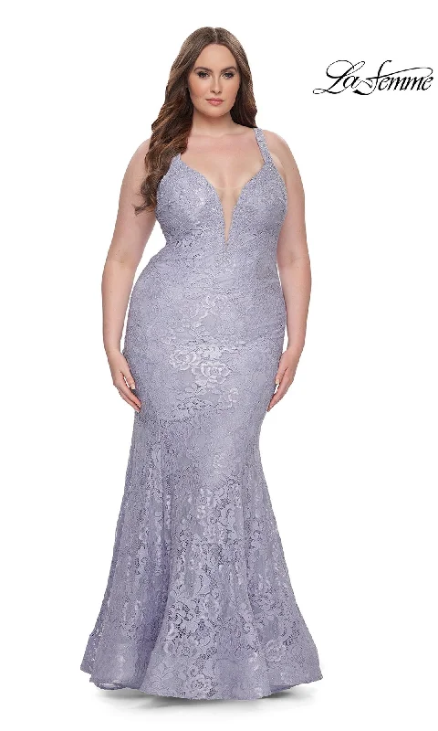 La Femme 31118 Plus-Size Formal Prom Dress Satin unclassified dresses