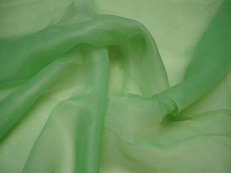 Light Green Plain Viscose Organza Fabric Floral unclassified dresses