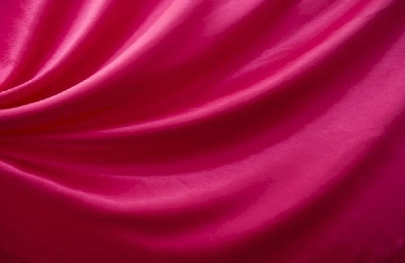 Magenta Pink Plain Crepe Satin Fabric Everyday wear unclassified dresses