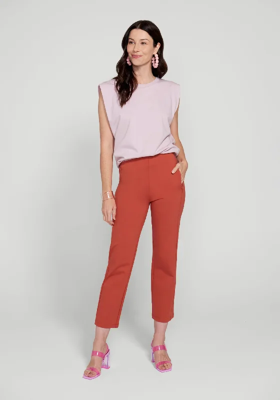 Monroe Crop Trouser | Straight (Burnished Coral) Lightweight unclassified dresses