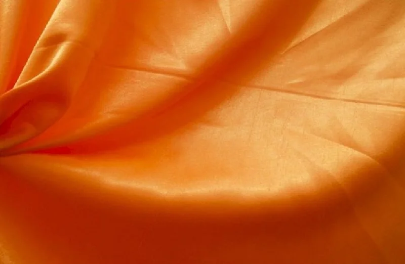 Orange Plain Crepe Satin Fabric Flowy unclassified dresses