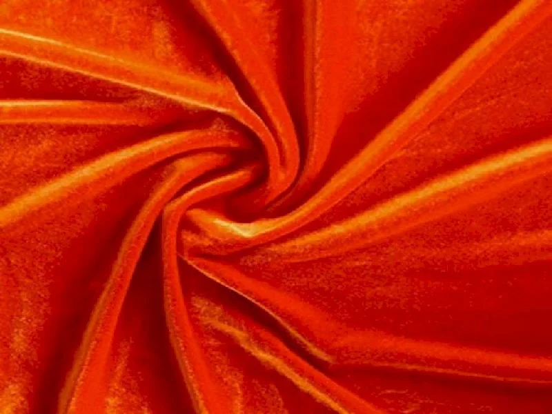 Orange Plain Viscose Micro Velvet Fabric Budget-friendly unclassified dresses