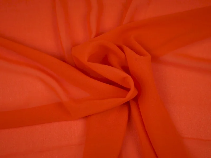 Orange Plain Chinon Chiffon Fabric Unique unclassified dresses