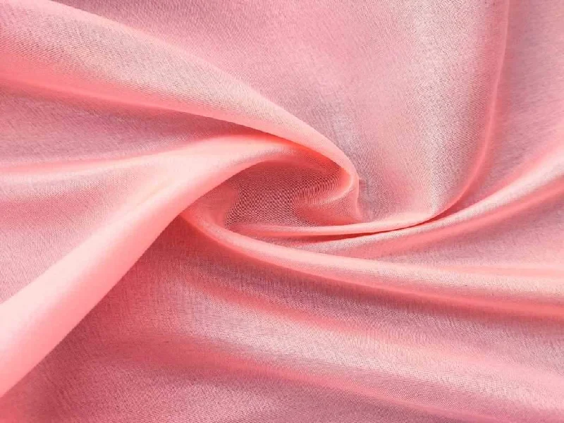 Rose Peach Plain Semi Silk Fabric Long unclassified dresses